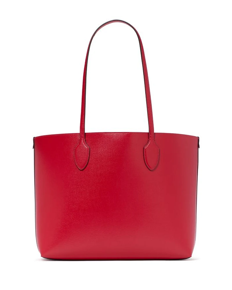 Bleecker Pixelated Hearts Pop Print Crossgrain Leather Large Tote