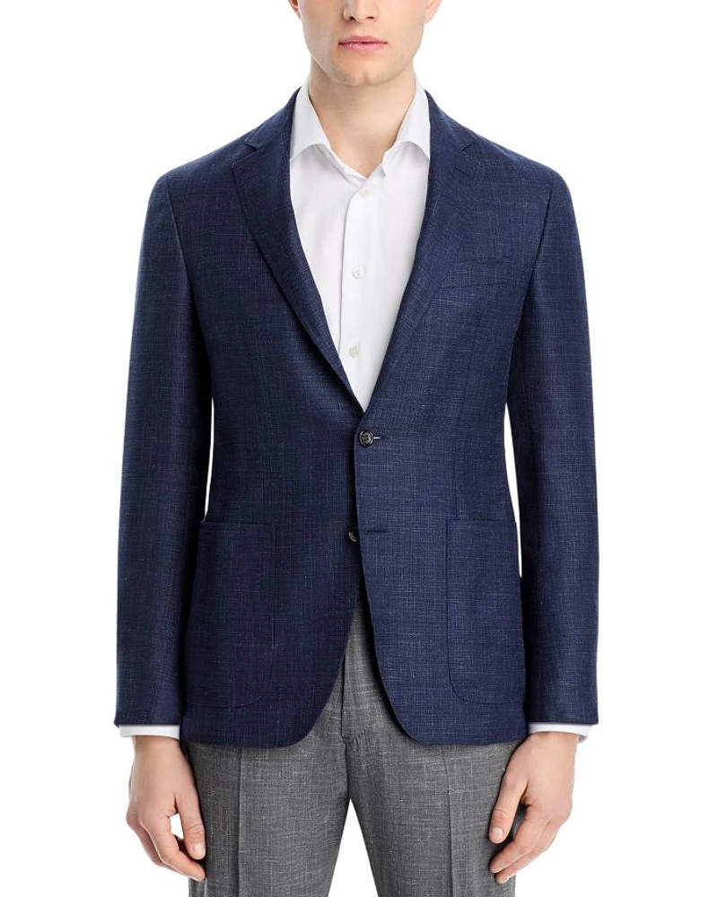 Kei Melange Hopsack Unstructured Regular Fit Sport Coat