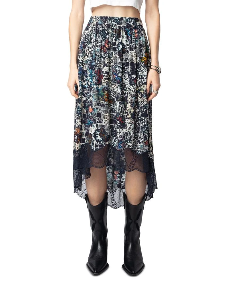Joslin Lace Trim Midi Skirt