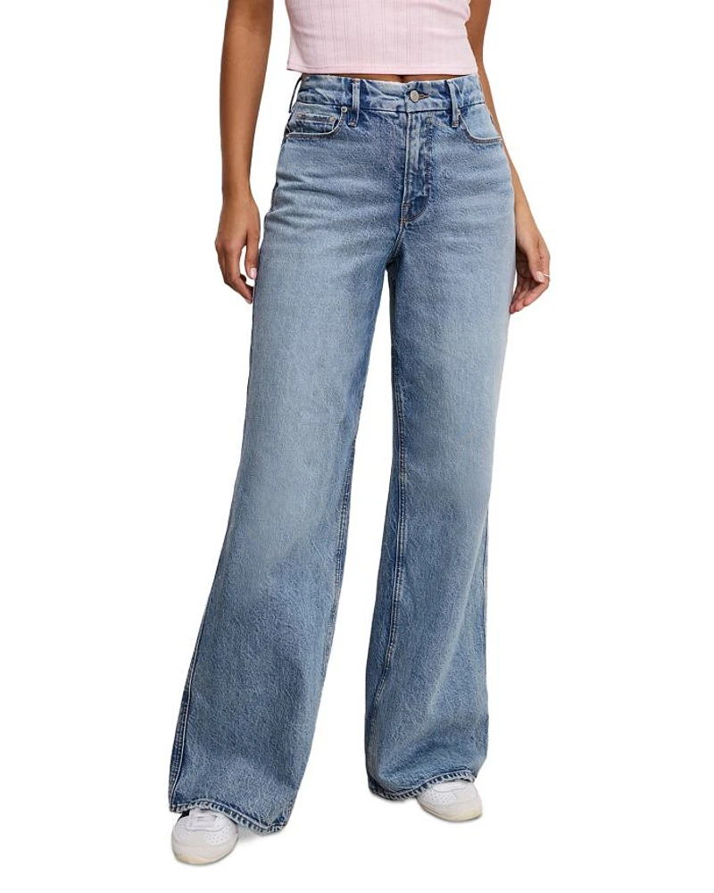 Good Skate High Rise Wide Leg Jeans Indigo 756