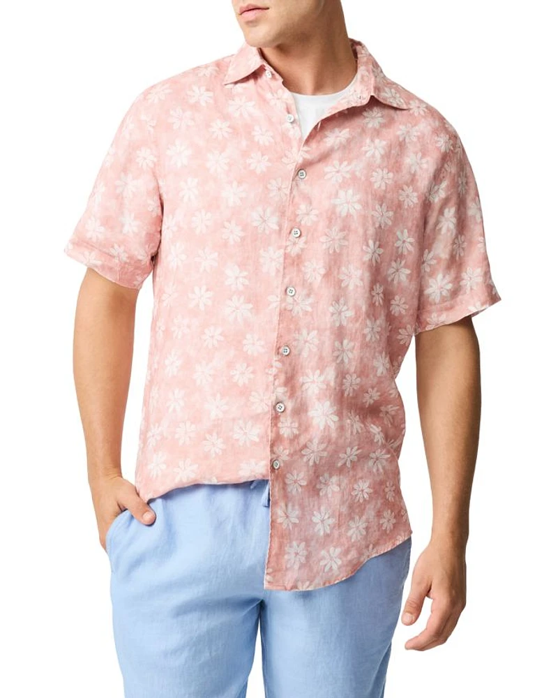 Belleknowes Regular Fit Short Sleeve Linen Shirt