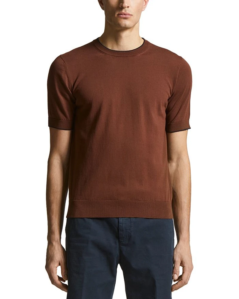 Knit Ribbed Short Sleeve Tee