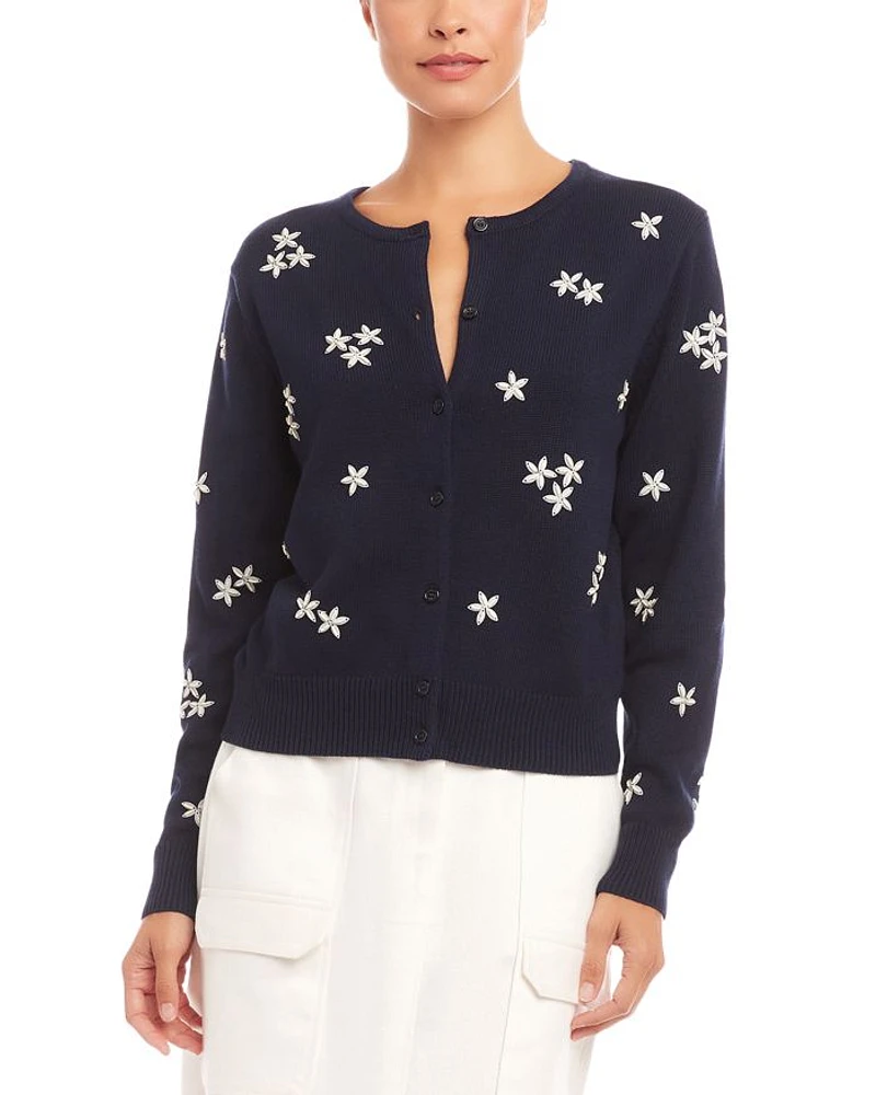 Embellished Cardigan Sweater