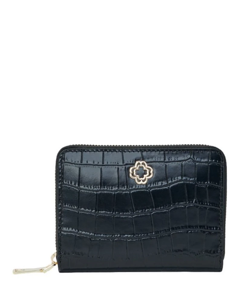 Croc Embossed Leather Wallet