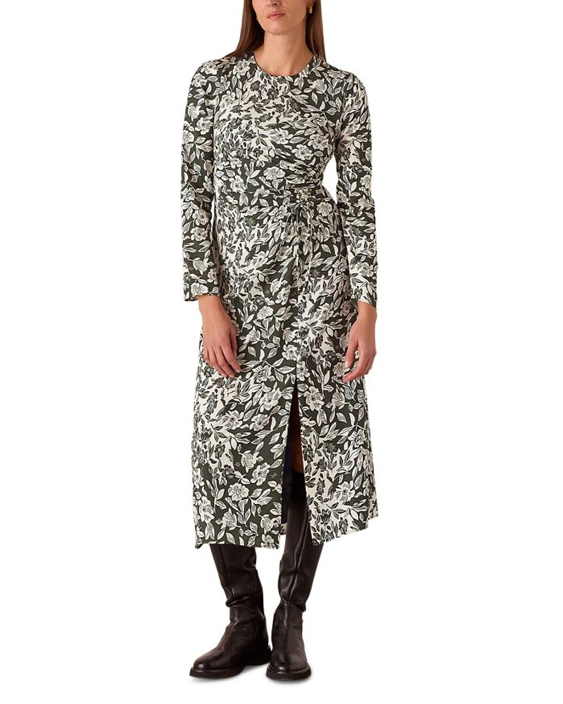 Cut Stems Ruched Side Dress