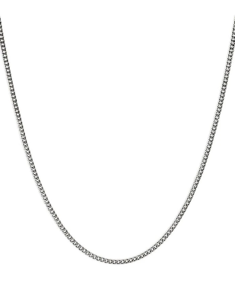 Sterling Silver Chain Curb Link Necklace