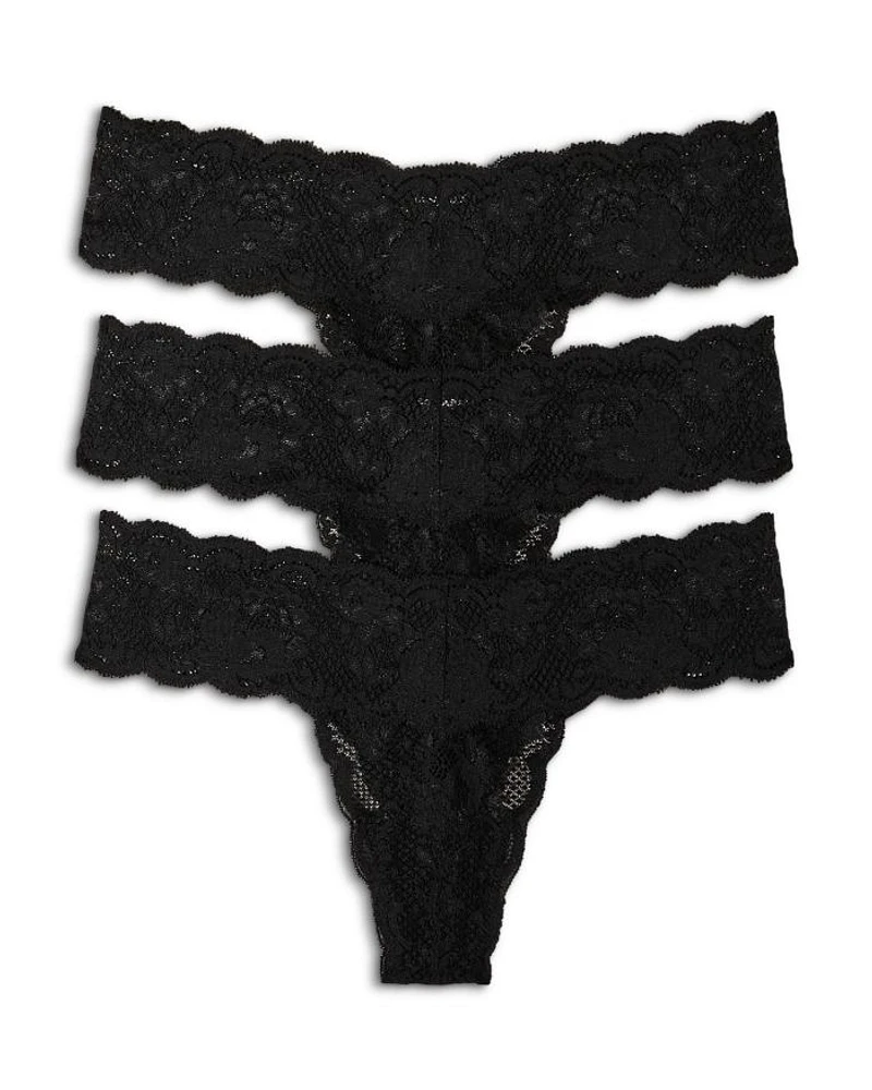 Never Say Never Cutie Low-Rise Thongs, Set of 3