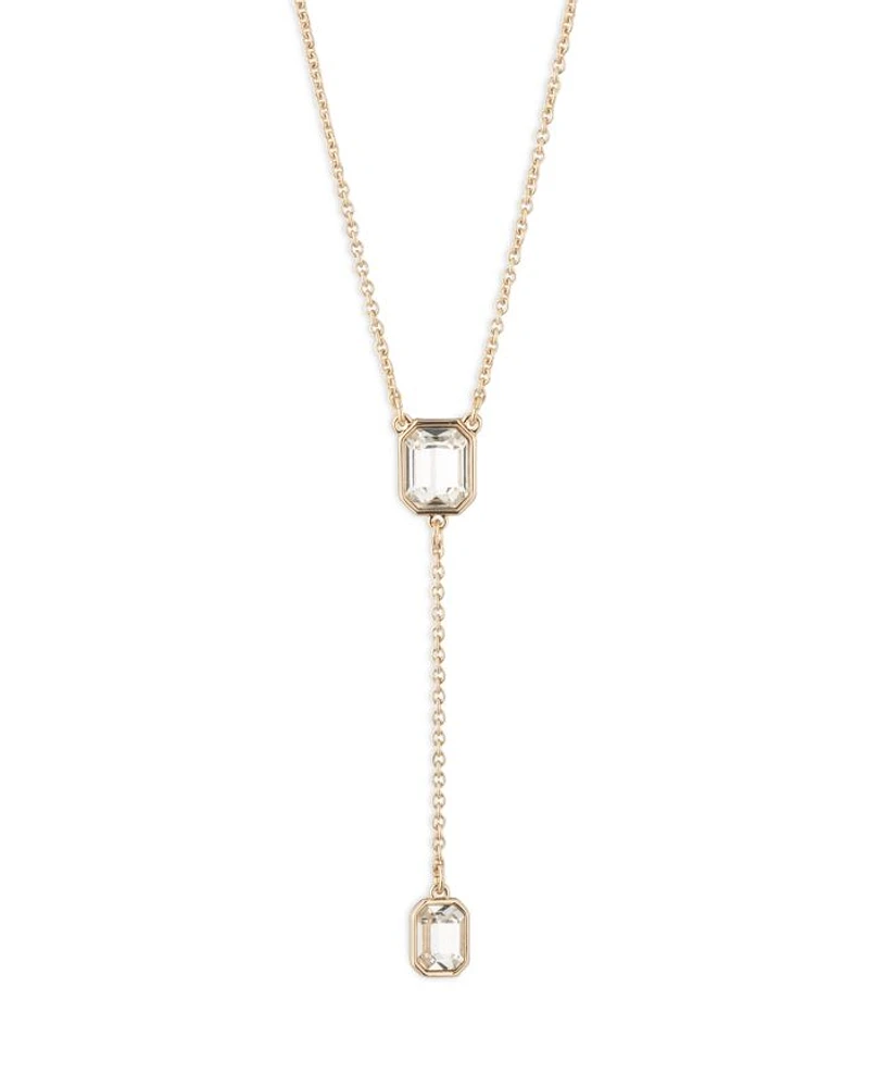 Stone Y Drop Necklace, 16-19"