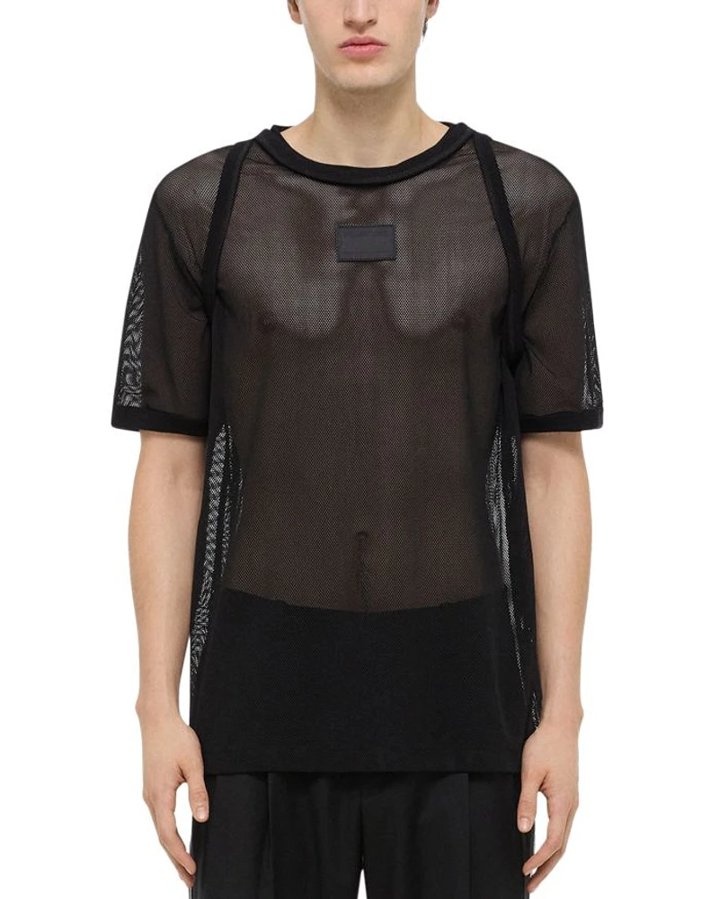 Short Sleeve Logo Mesh Tee