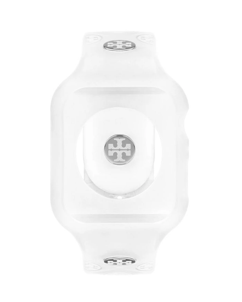 T Monogram White Silicone Band for Apple Watch, 41mm
