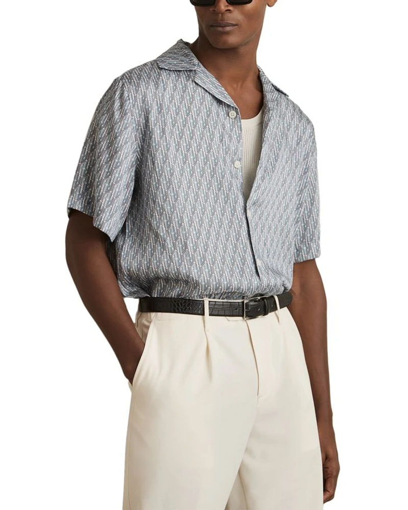 Relic Monogram Printed Cuban Shirt