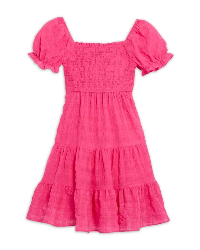 Girls' Emma Smocked Tiered Dress - Big Kid