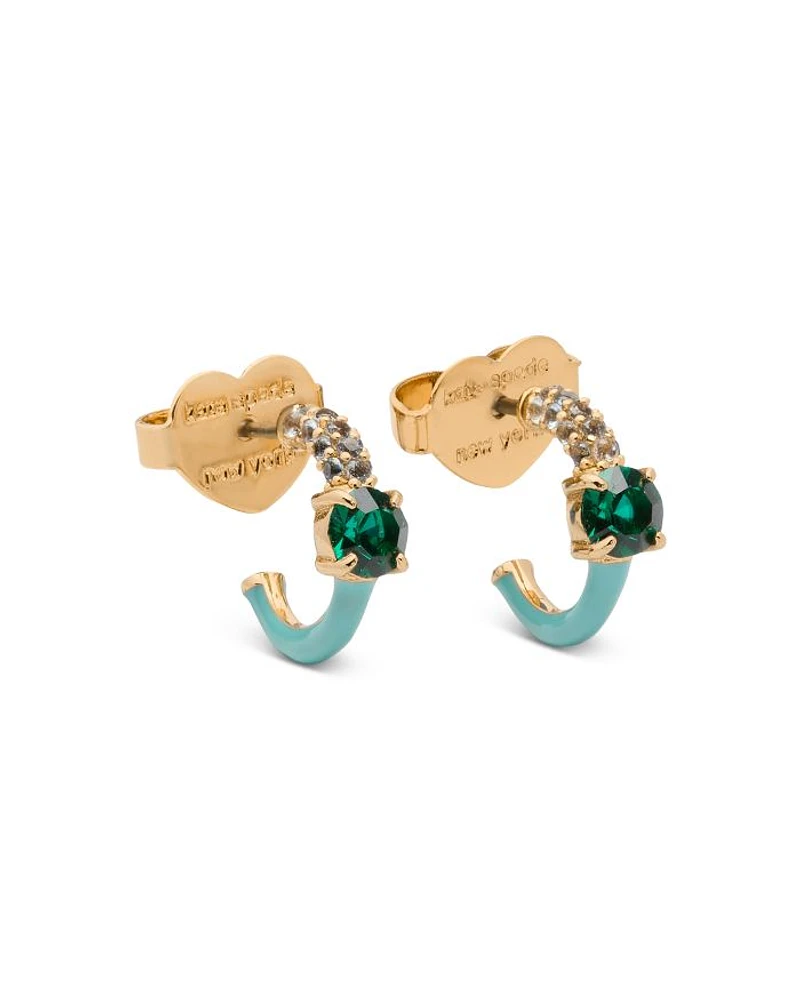 Hint of Shimmer Huggie Hoop Earrings