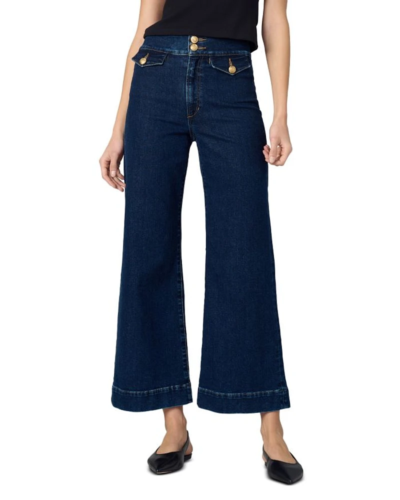 The Elia High Rise Wide Leg Ankle Jeans Magnetic