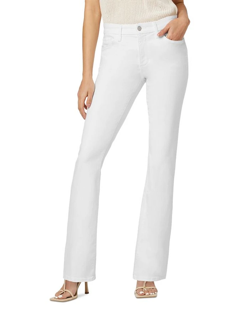 The Provocateur Petite Mid Rise Bootcut Jeans White