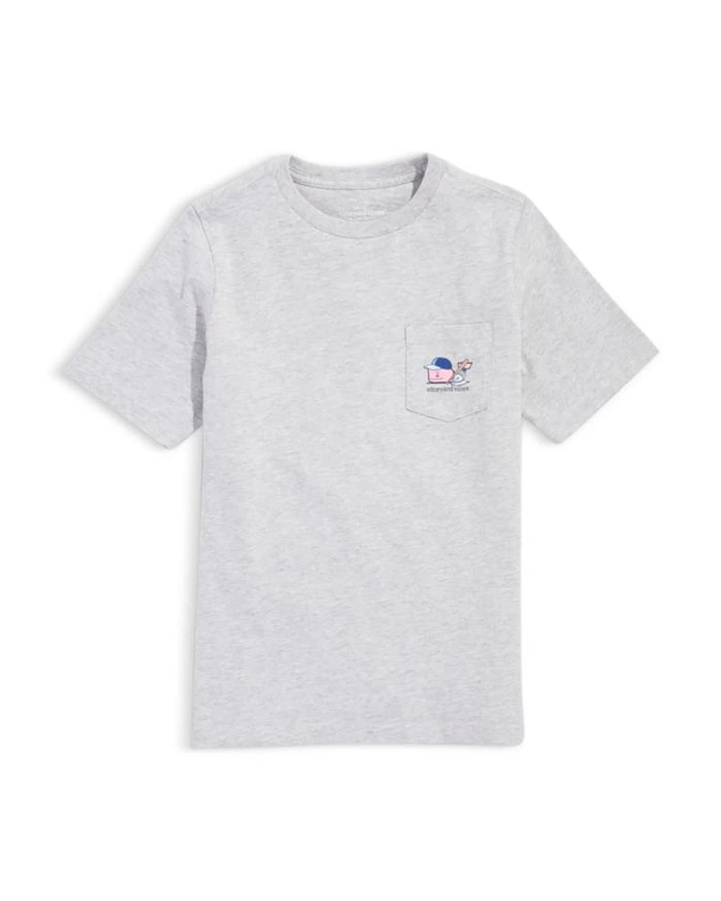 Boys' Whale Baseball Player Tee - Little Kid