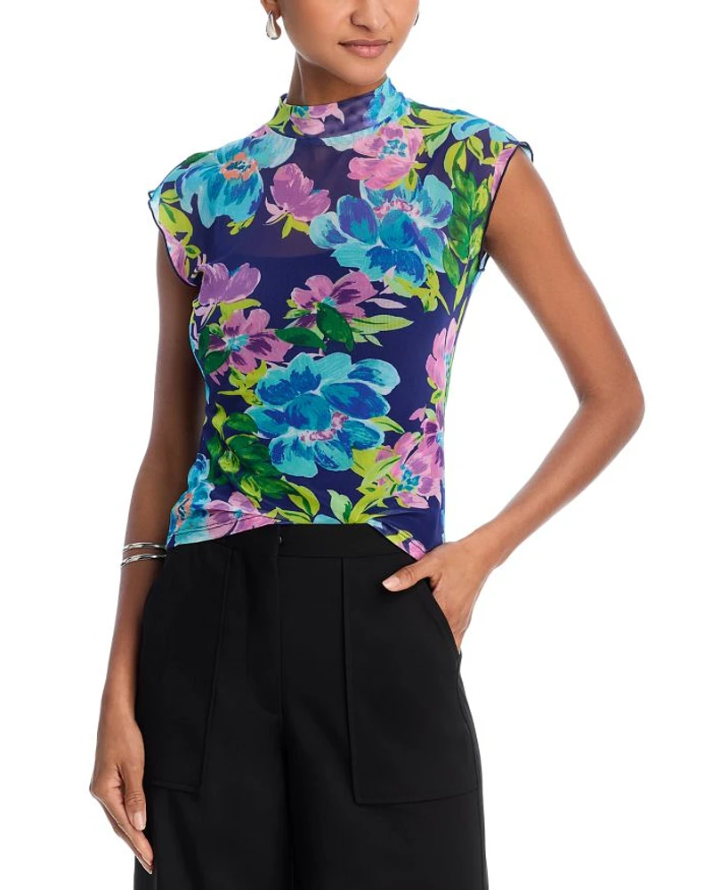 Mockneck Floral Top - Exclusive