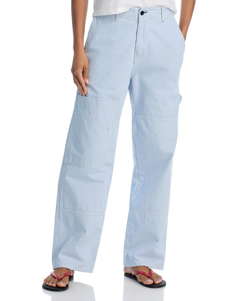 Carpenter High Rise Jeans Blue Strip
