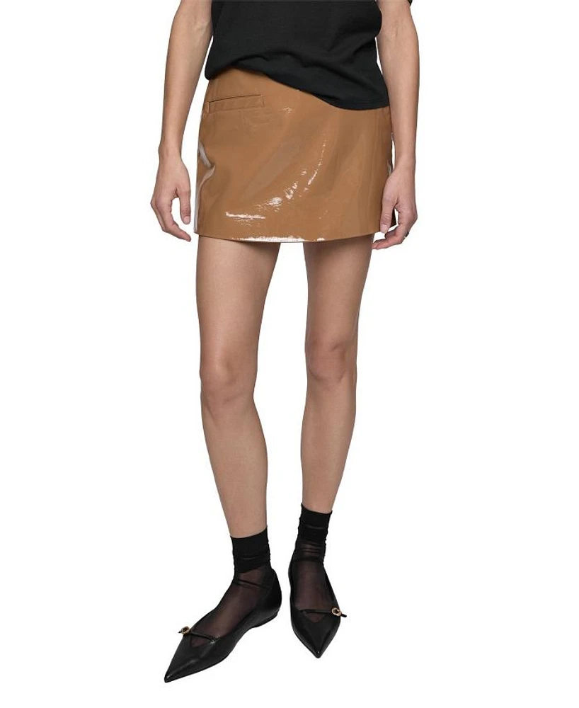 Hayden Faux Patent Skort