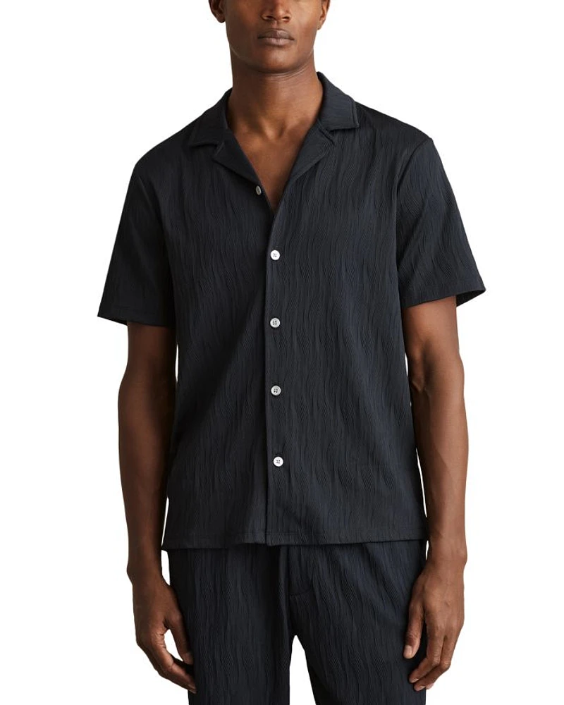 Alvar Wave Jacquard Cuban Shirt