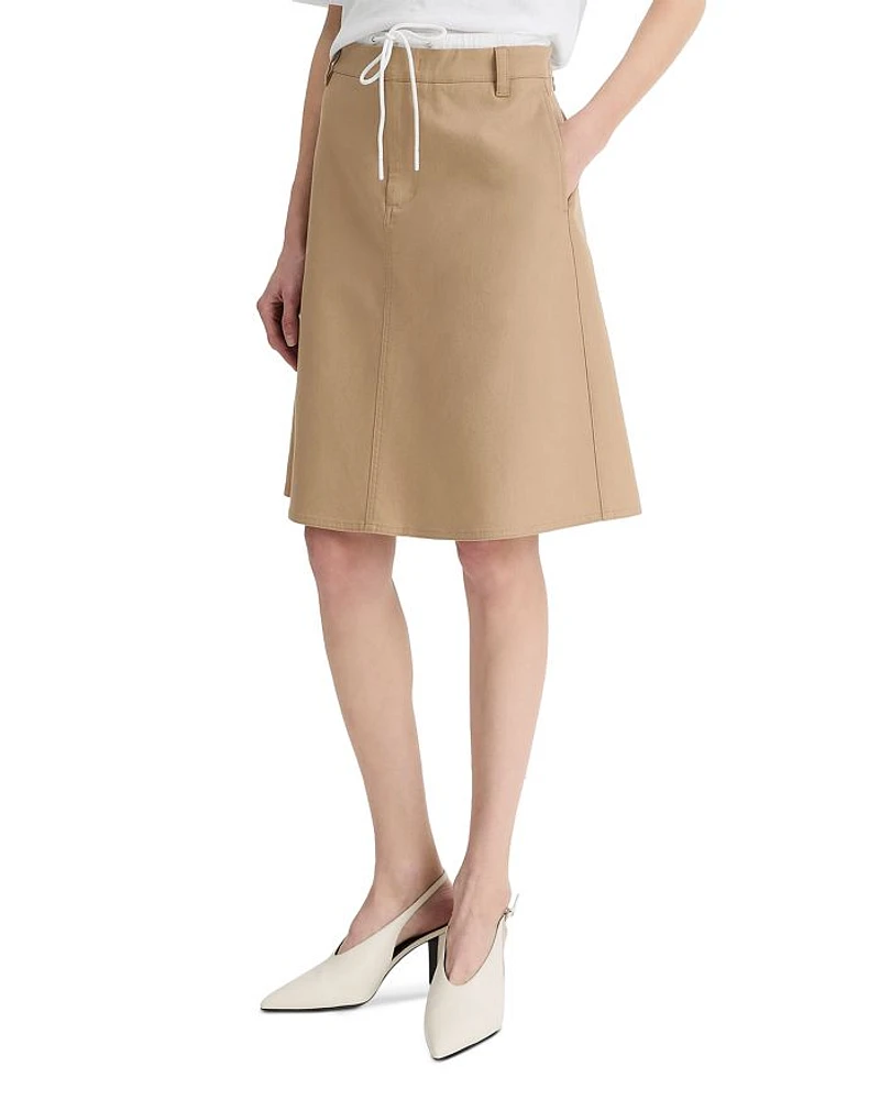 Mid Rise Double Waist Skirt