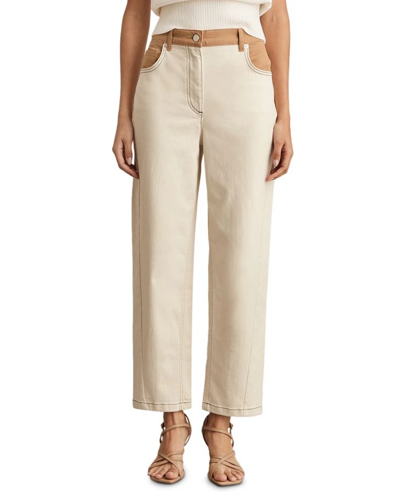 Maddie Twisted Seam Jeans Ecru