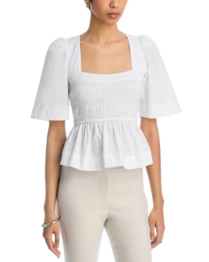 Orion Smocked Peplum Top