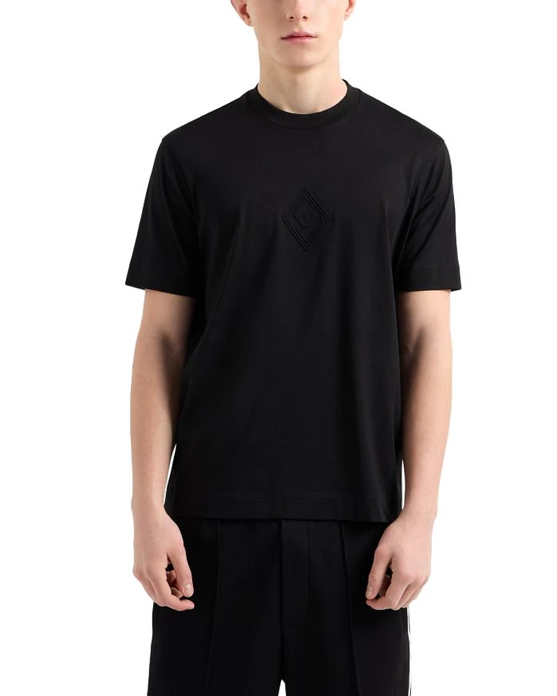 Embossed Eagle Logo Cotton Tee