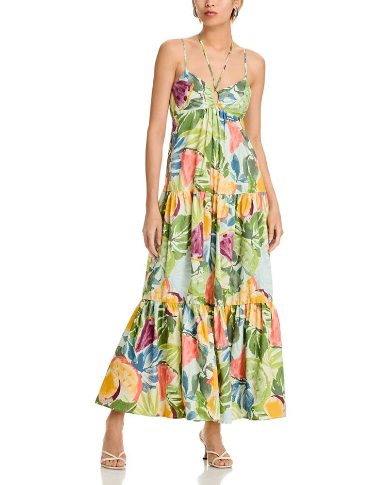 Printed Tiered Maxi Dress