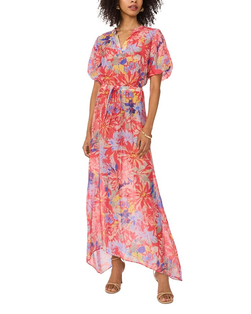 Puff Sleeve Maxi Dress