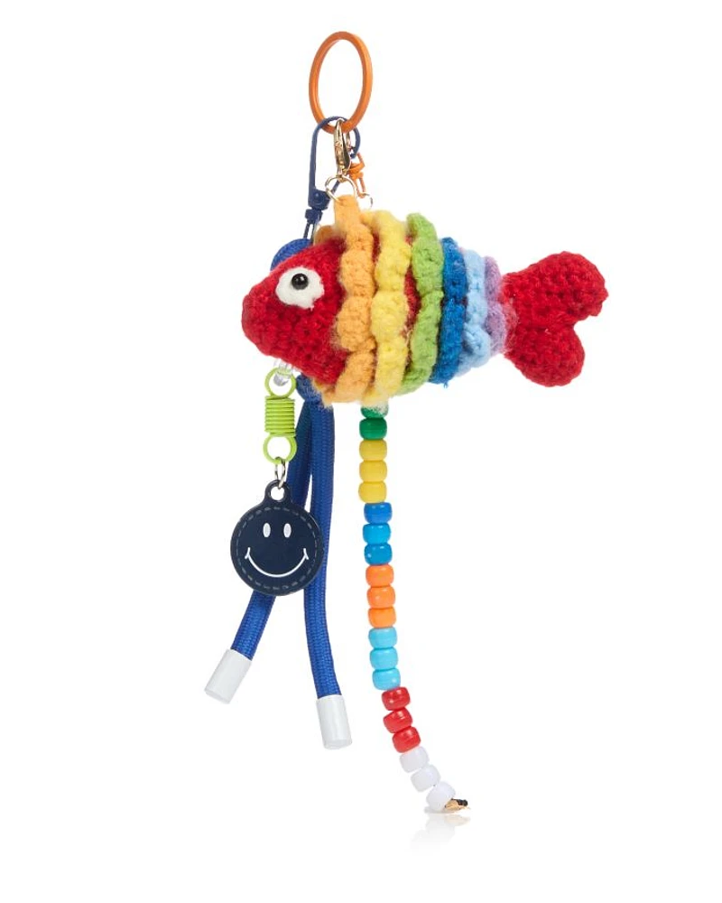 Fish Beaded Bag Charm - Exclusive