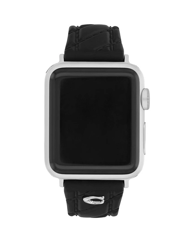 COACH Apple Watch® Black Silicone Strap, 38/40/41mm & 42mm