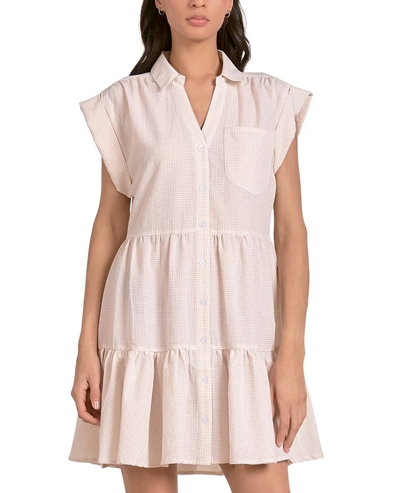 Seersucker Shirt Dress