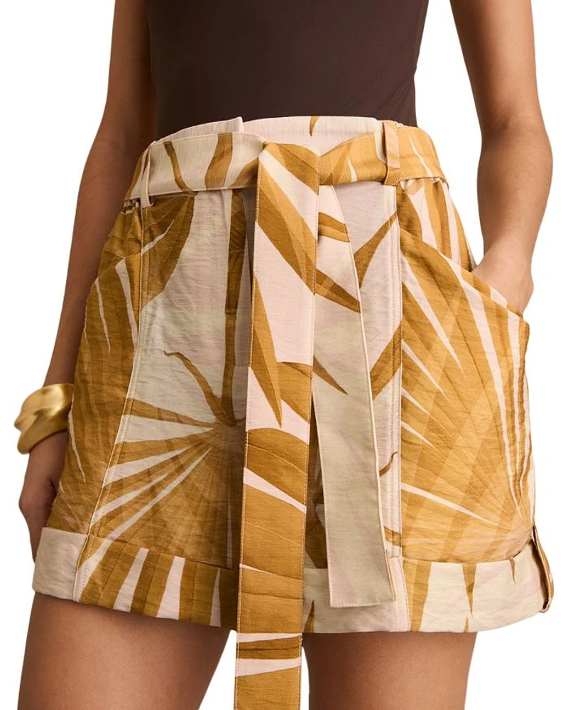 Avril Printed Tie Waist Shorts