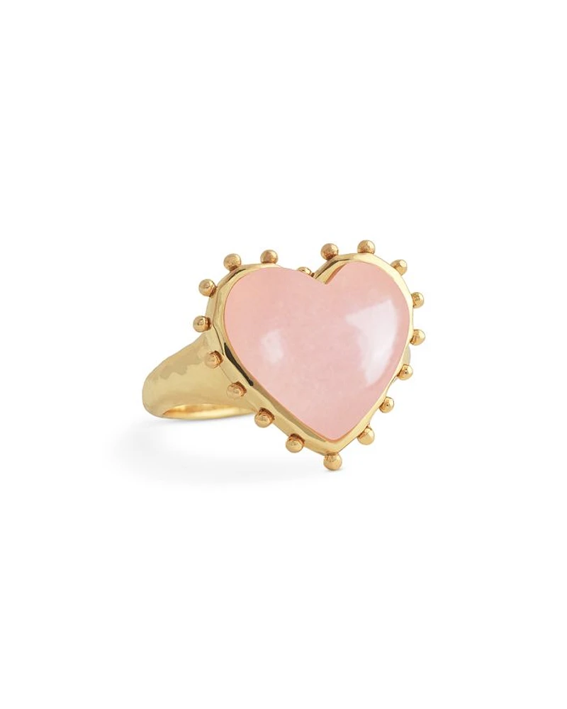Rose Quartz Heart Ring