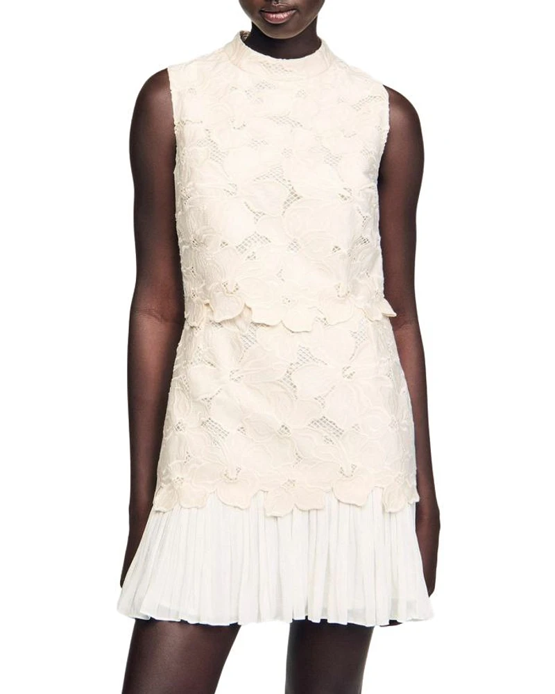 Johanna Short Guipure Dress