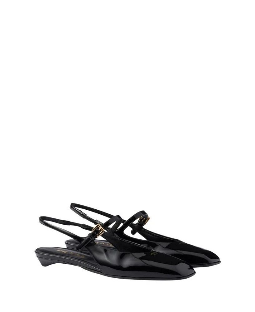 Women's Patent Leather Slingback Ballerinas