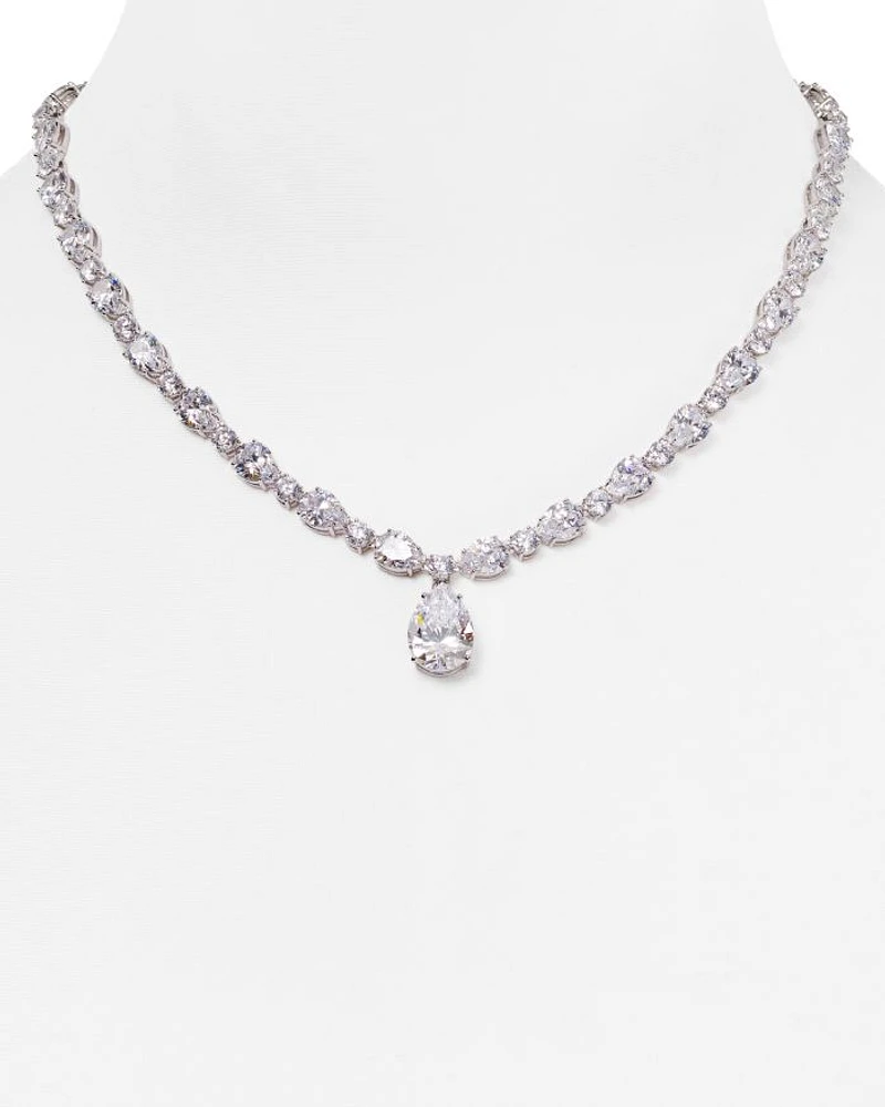 Pear Pendant Necklace, 16"