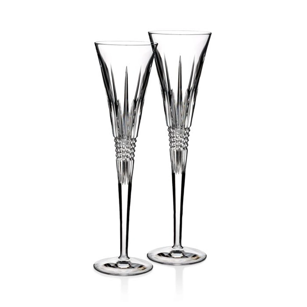 Lismore Diamond Toasting Flute, Set of 2