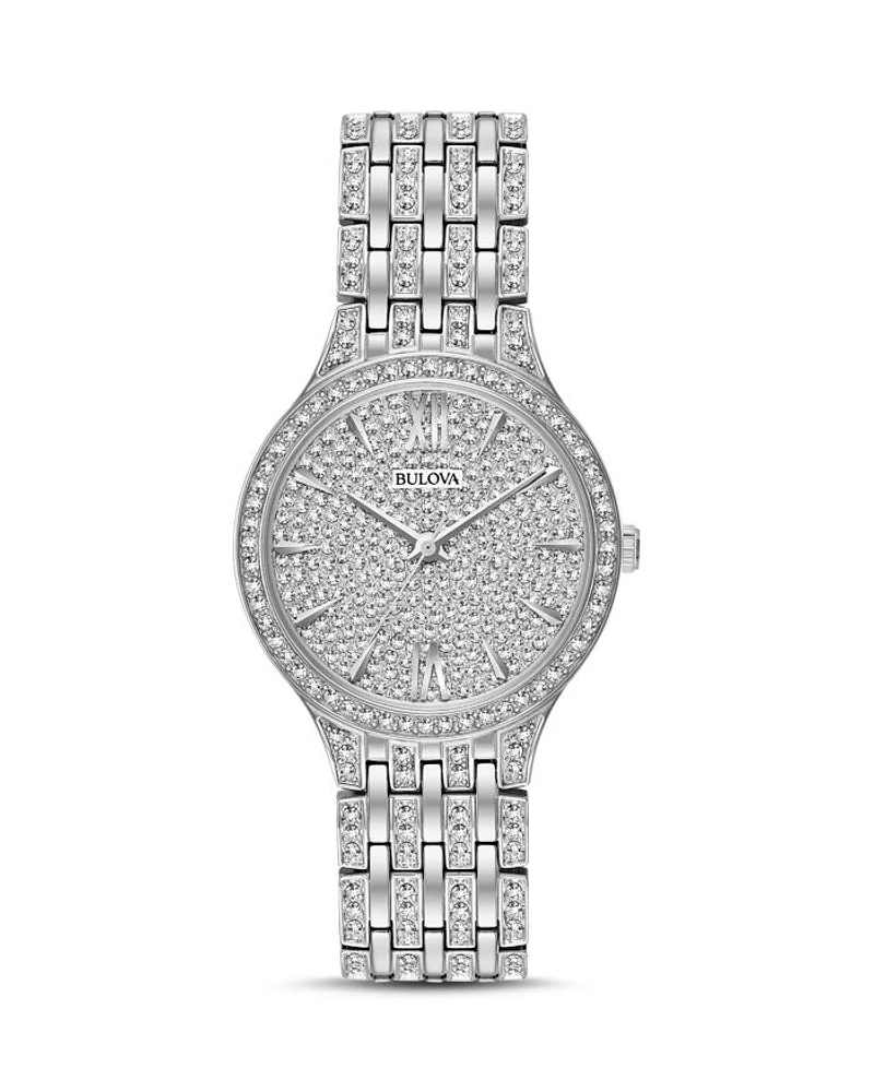 Crystal Pavé Watch, 32mm