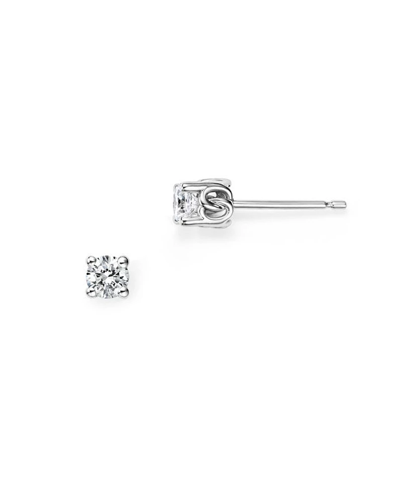 Diamond Stud Earrings 14K White Gold, 0.25 tcw - 1.0