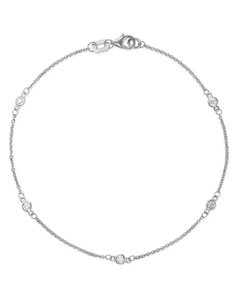 Diamond Station Bracelet in 14K Gold