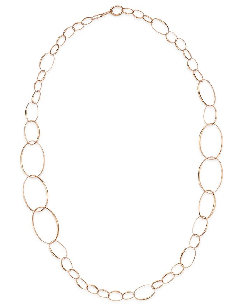 18K Rose Gold Link Necklace, 43"
