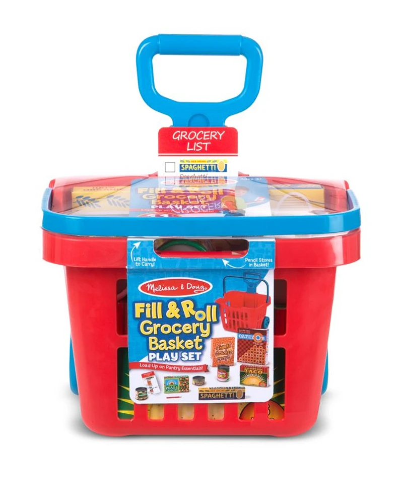 Fill & Roll Grocery Basket Play Set - Ages 3+
