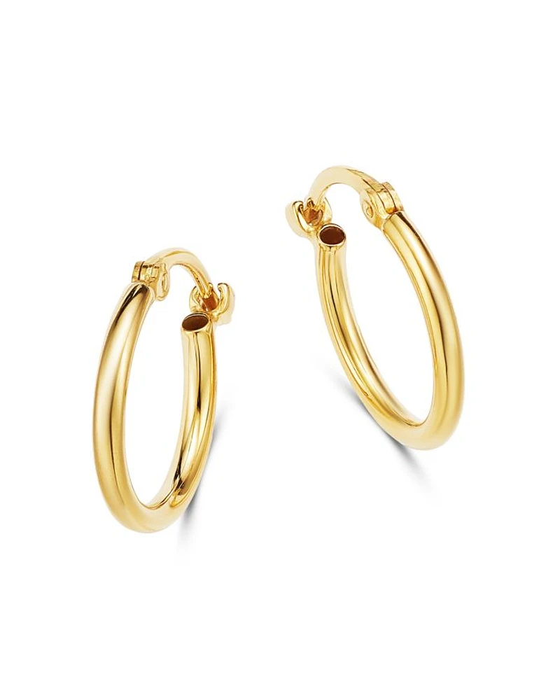 14K Yellow Gold Tiny Hoop Earrings