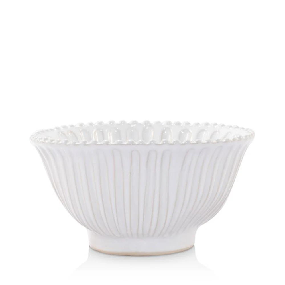Incanto Stone White Stripe Small Serving Bowl