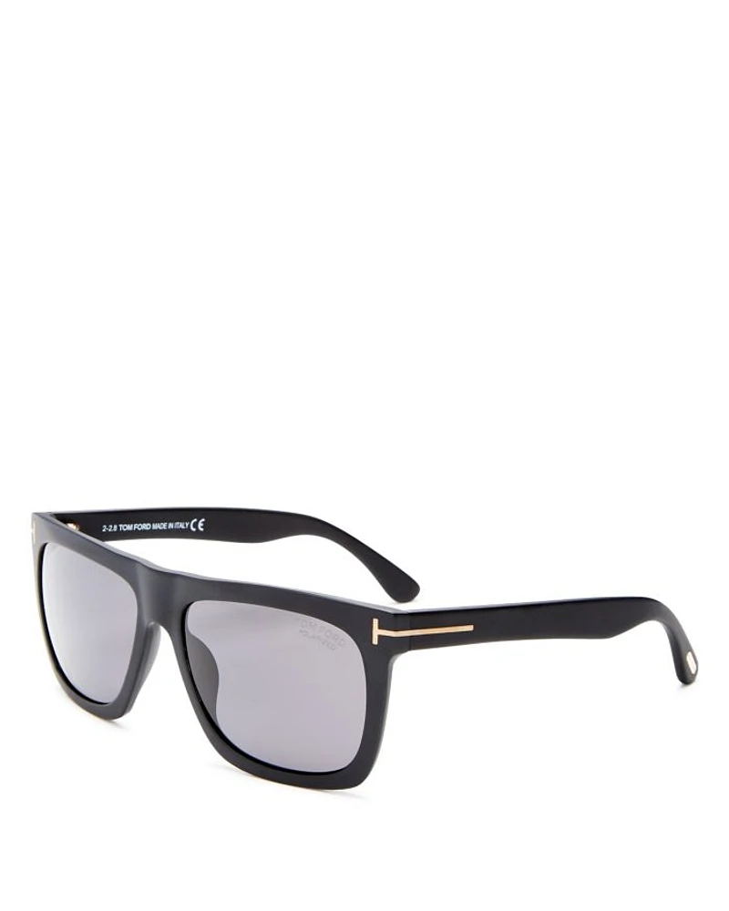 Morgan Polarized Flat Top Square Sunglasses, 57mm