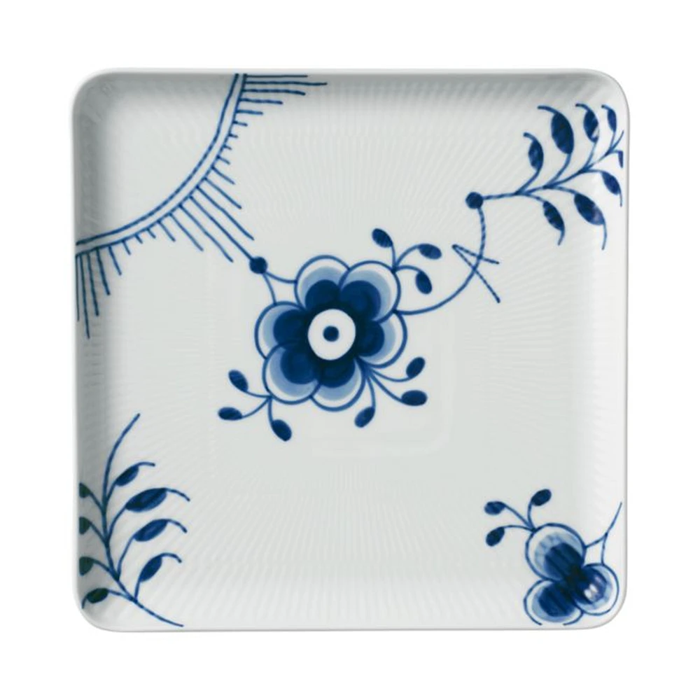 Blue Fluted Mega Square Plate