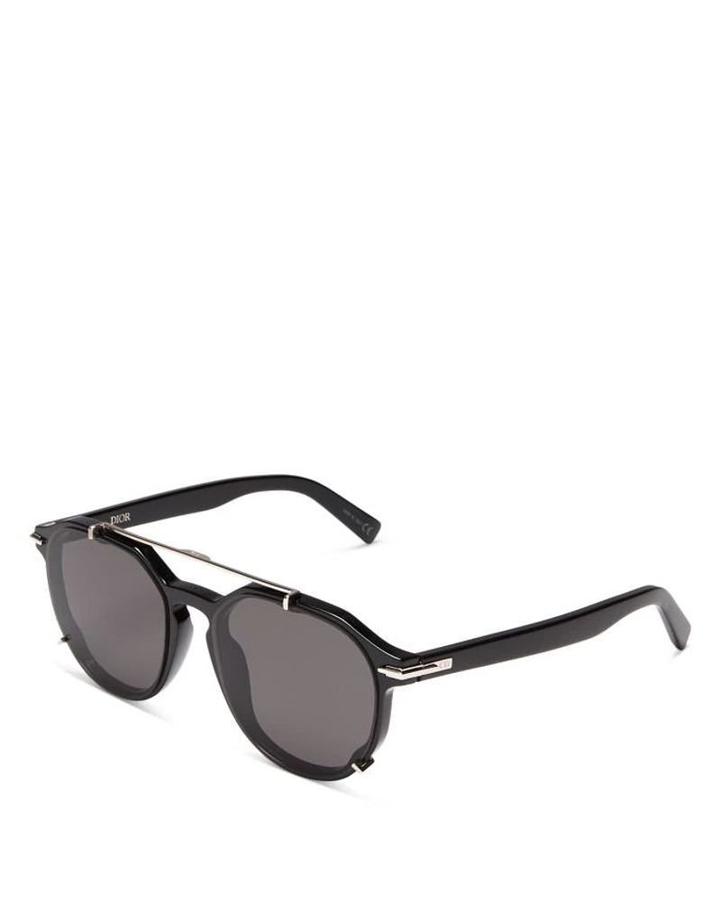 DiorBlackSuit RI Round Sunglasses, 56mm