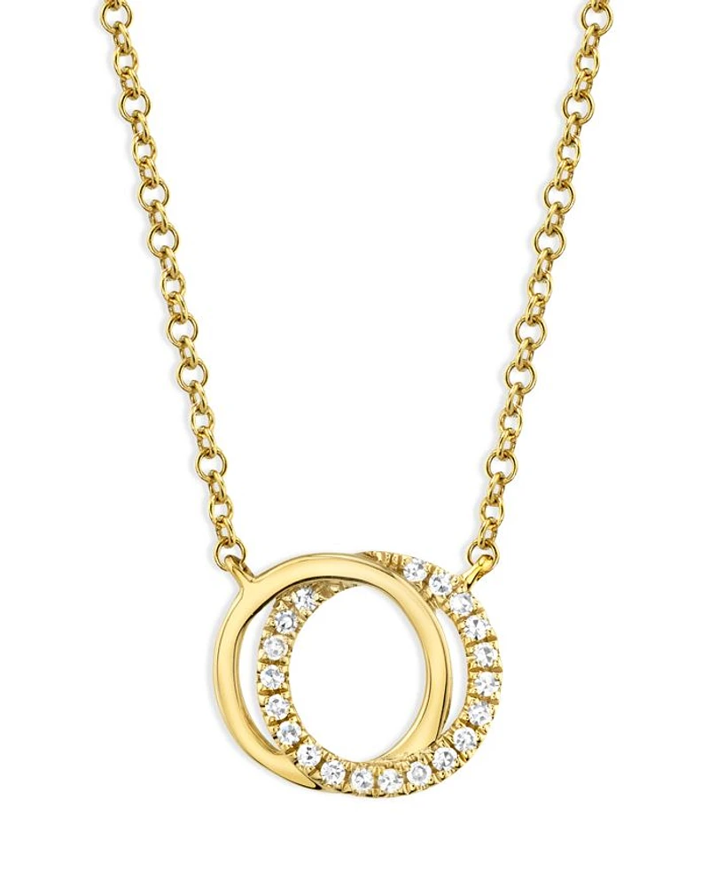 14K Yellow Gold Diamond Love Knot Pendant Necklace, 18" - Exclusive